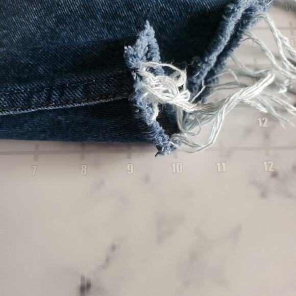 Vintage Levi's 501 Cut Off Shorts Mens 40 Blue Bermuda Jorts Grunge Denim 10" - Picture 7 of 7